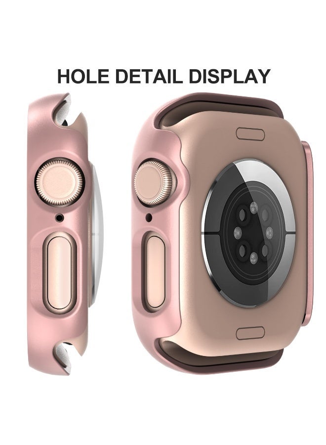 ChicVibe Tempered Glass Case Compatible for Apple Watch Series 11/Series 10 42mm, Hard PC Screen Protector Overall Protection Ultra-Thin Lightweight Scratch-Resistant Cover for iWatch, (42mm,Rose Gold) - Image 2